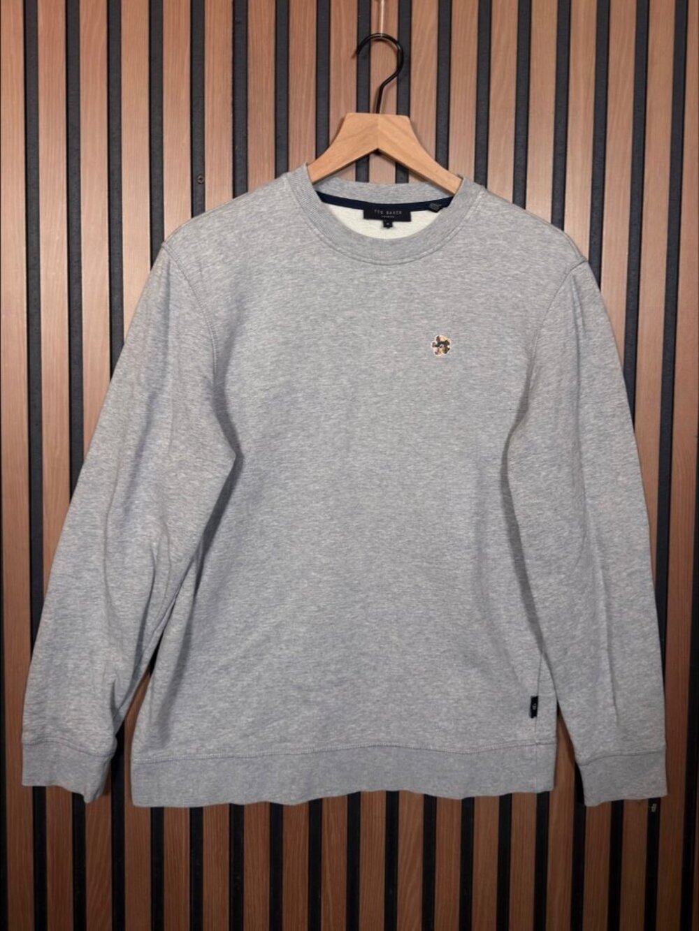 Ted Baker London Sweater 2 Mens Gray Fleece Pullover Crewneck Hatton Sweatshirt